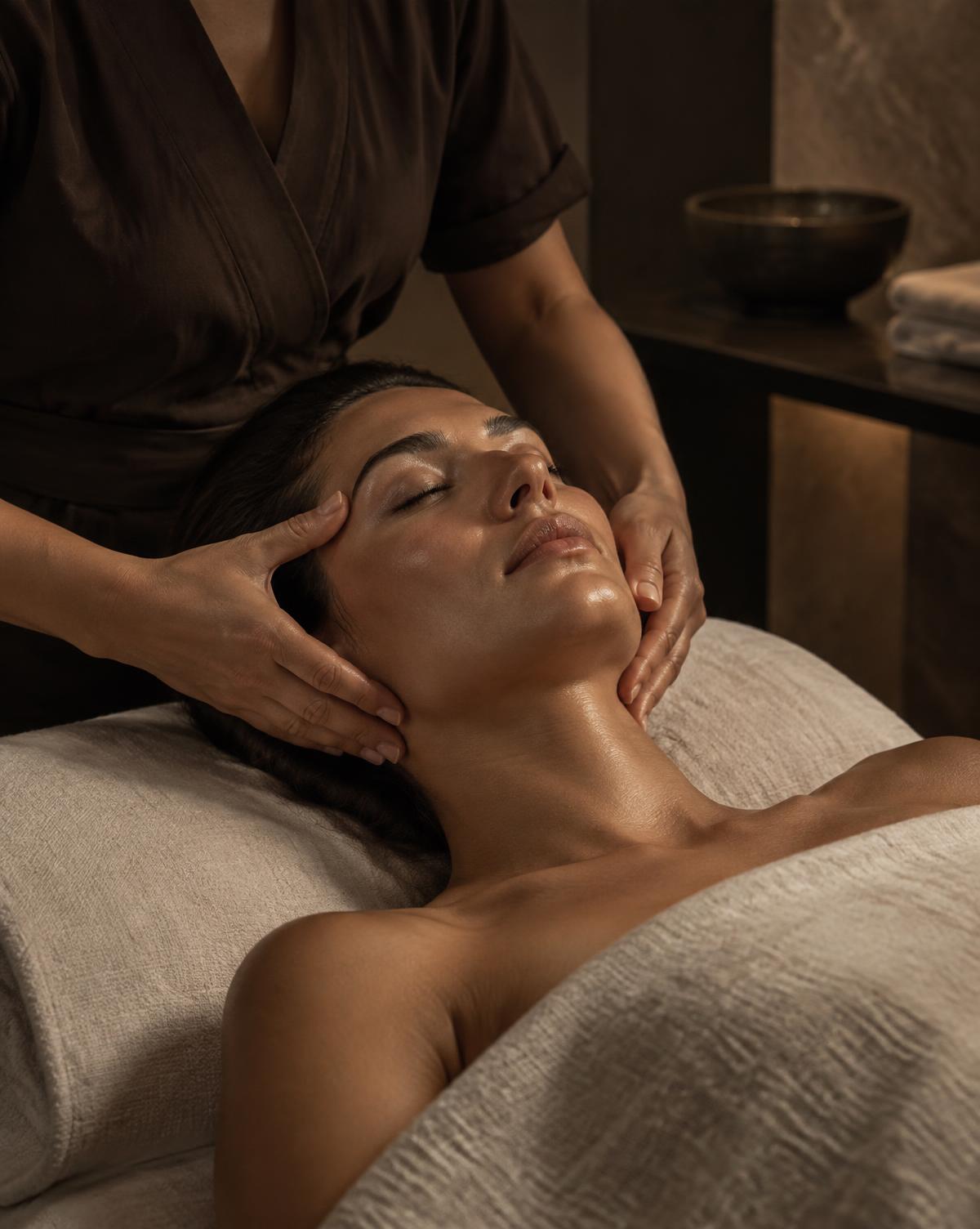 A relaxing facial massage